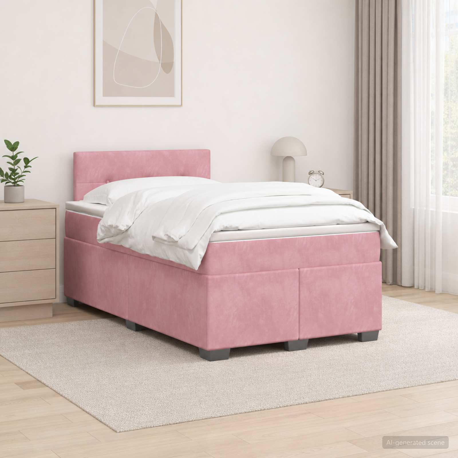 Boxmadras med topmadras Lyserd 120 x 200 cm Fljl