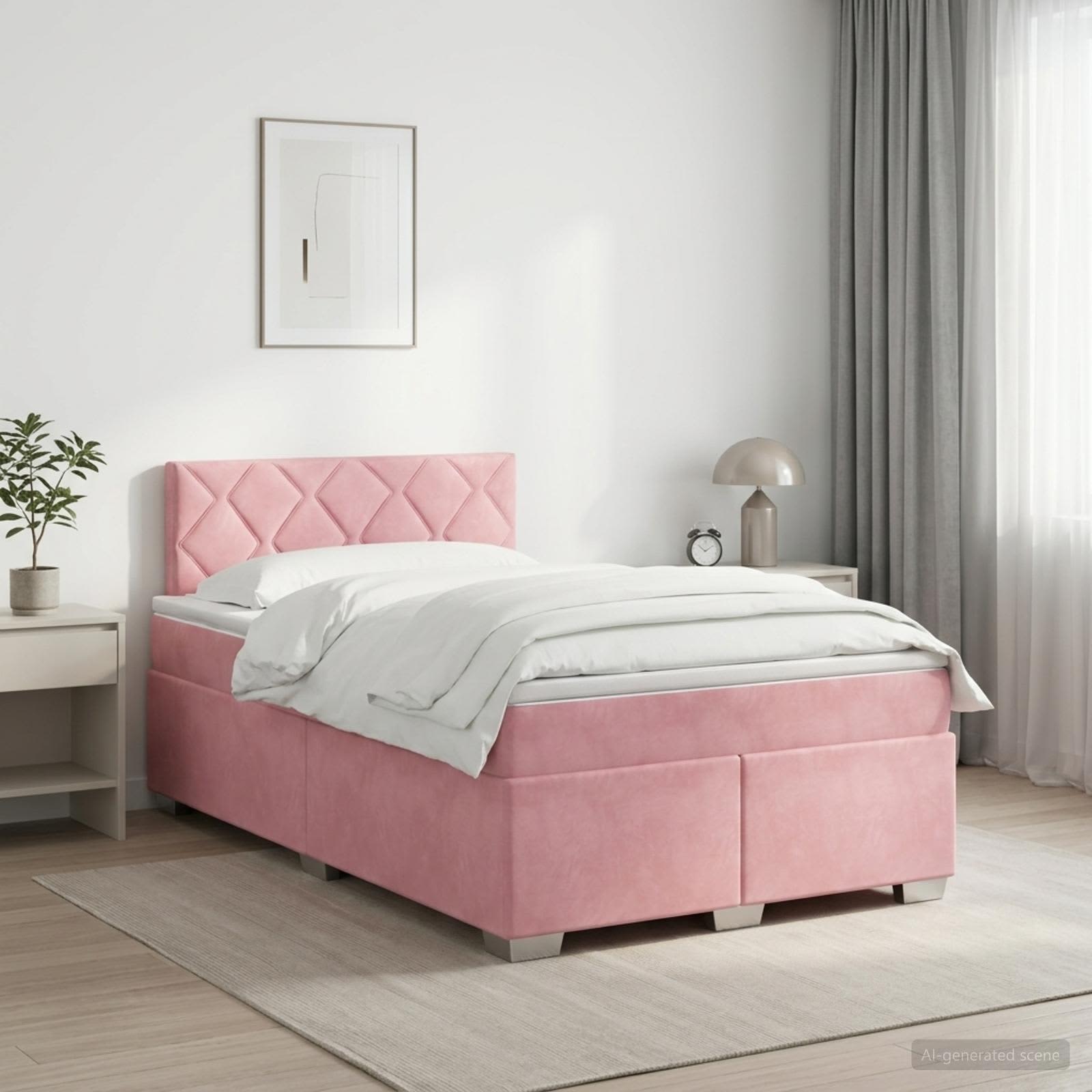 Boxmadras med topmadras Lyserd 120 x 200 cm Fljl