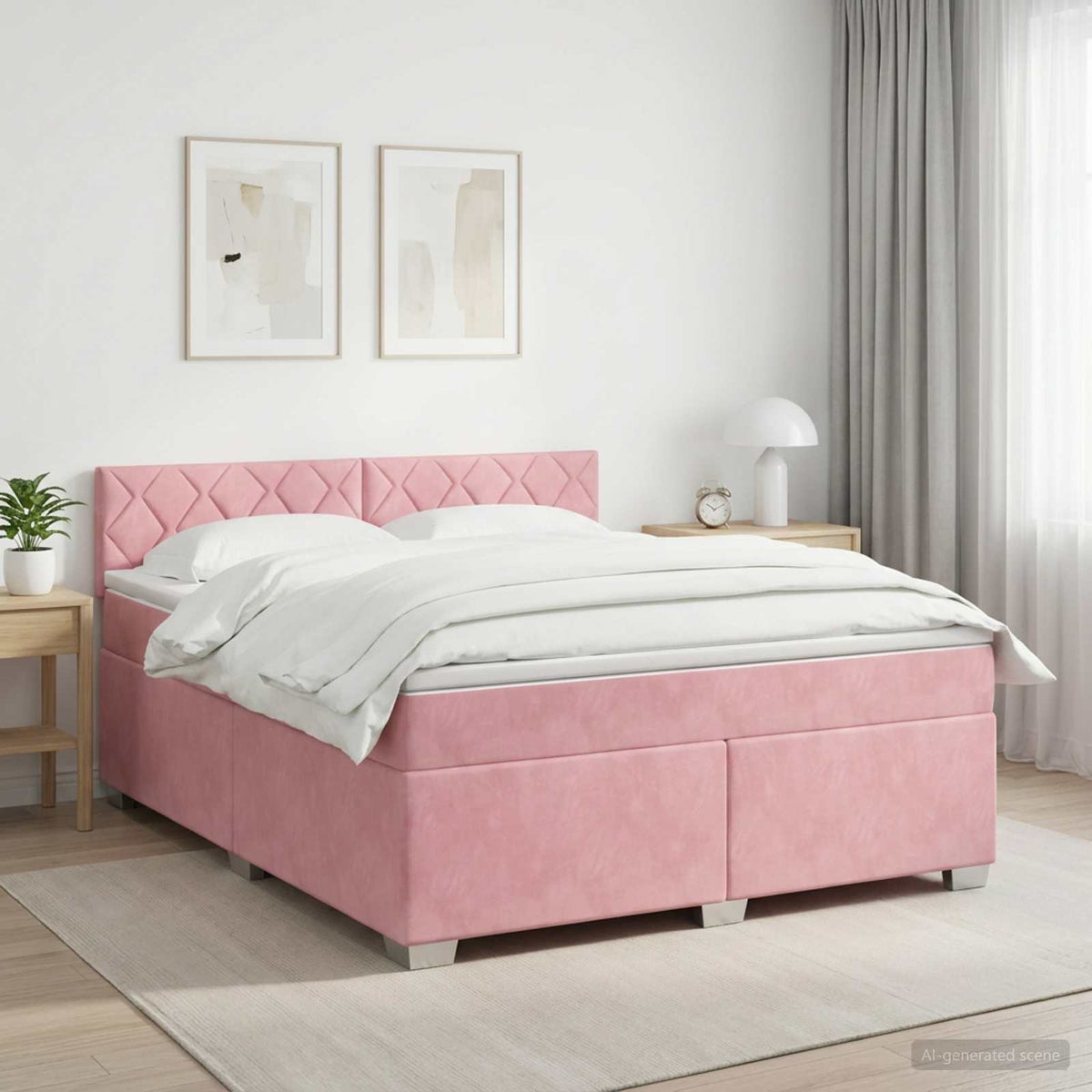 Boxmadras med topmadras Lyserd 140 x 200 cm Fljl