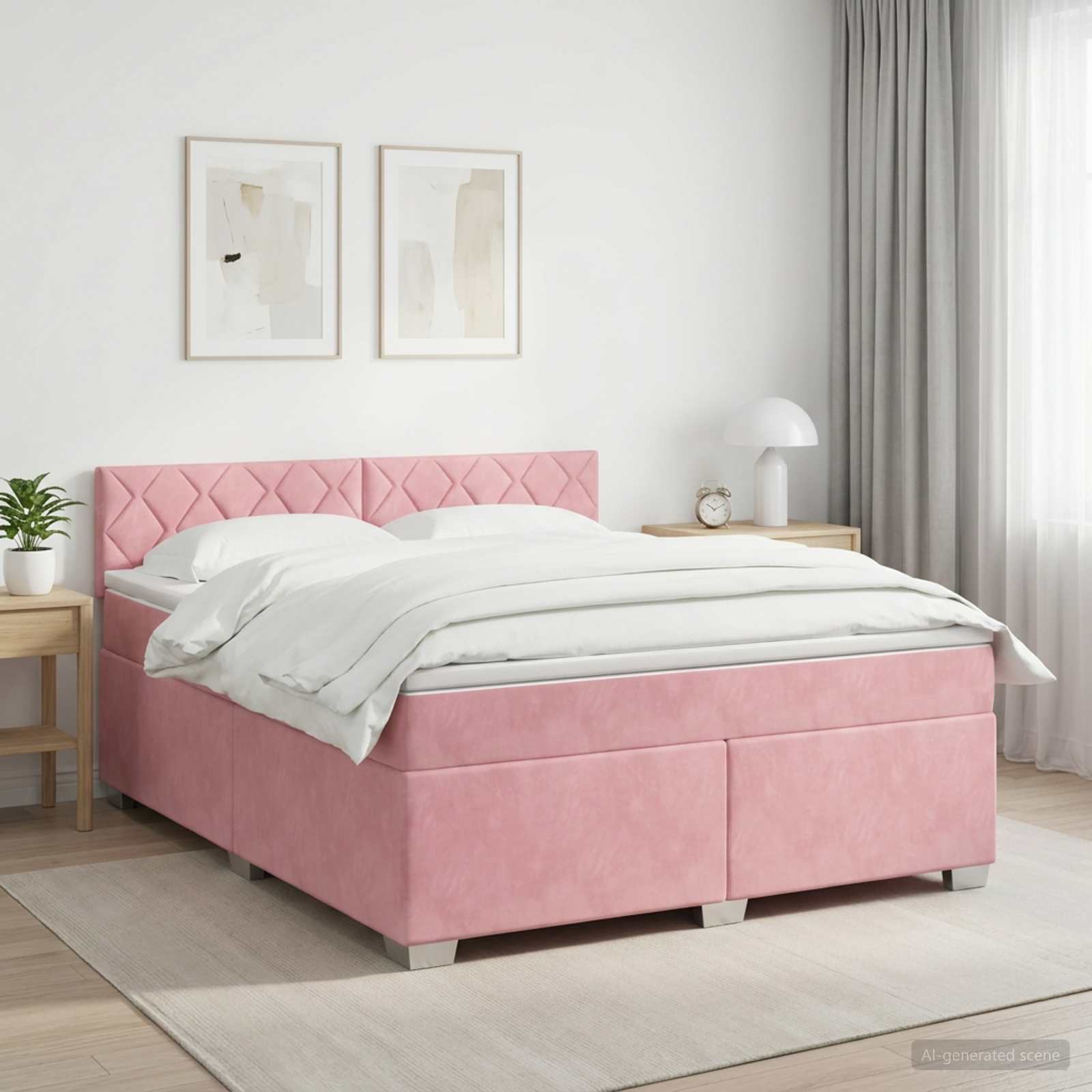 Boxmadras med topmadras Lyserd 160 x 200 cm Fljl