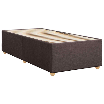 Boxmadras med topmadras Mørk Brun 90 x 200 cm Stof