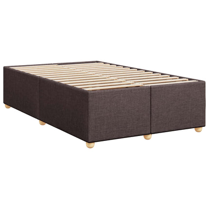 Boxmadras med topmadras Mørk Brun 120 x 200 cm Stof