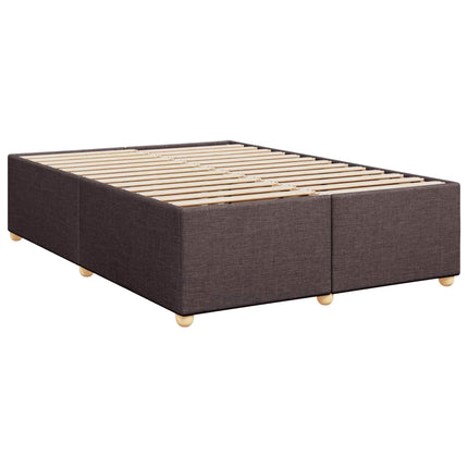 Boxmadras med topmadras Mørk Brun 140 x 200 cm Stof