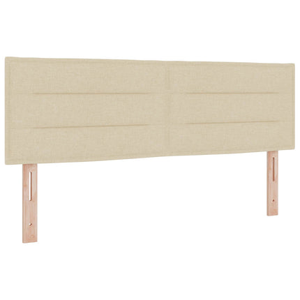 Boxmadras med topmadras Cremefarvet 160 x 200 cm Stof
