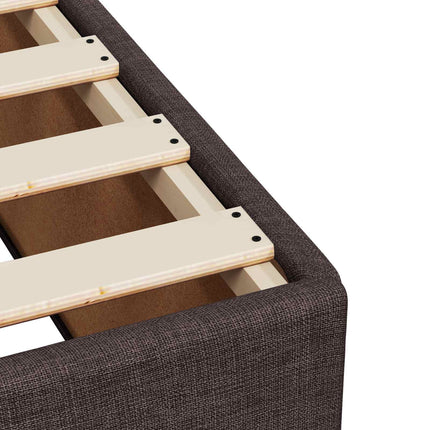 Boxmadras med topmadras Mørk Brun 160 x 200 cm Stof