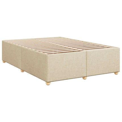 Boxmadras med topmadras Cremefarvet 160 x 200 cm Stof