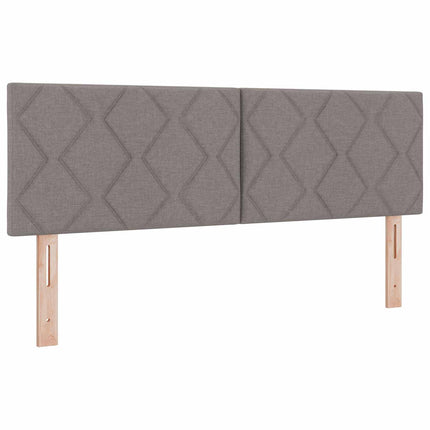 Boxmadras med topmadras Gråbrun 160 x 200 cm Stof