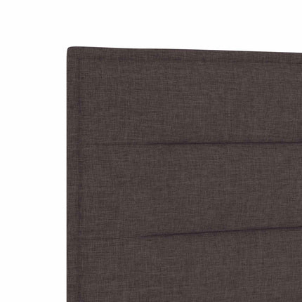 Boxmadras med topmadras Mørk Brun 200 x 200 cm Stof