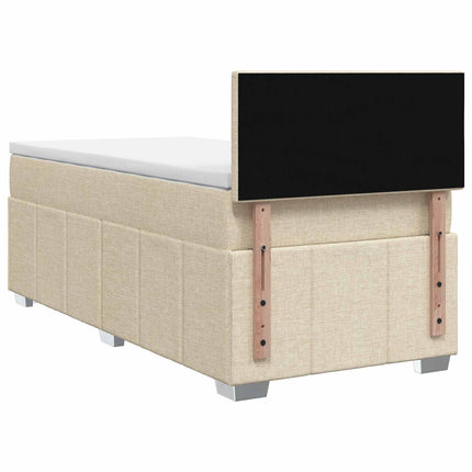 Boxmadras med topmadras Cremefarvet 100 x 200 cm Stof