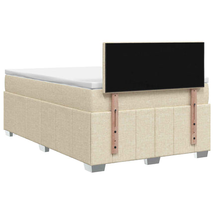 Boxmadras med topmadras Cremefarvet 120 x 190 cm Stof