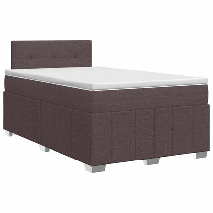 Boxmadras med topmadras Mørk Brun 120 x 200 cm Stof