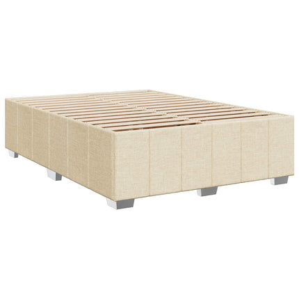 Boxmadras med topmadras Cremefarvet 140 x 200 cm Stof