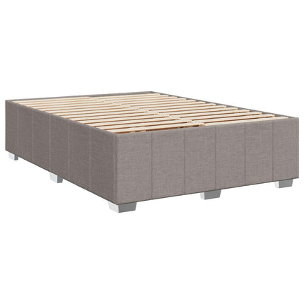 Boxmadras med topmadras Gråbrun 160 x 200 cm Stof