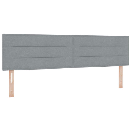 Boxmadras med topmadras Lysegrå 180 x 200 cm Stof