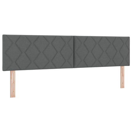Boxmadras med topmadras Mørkegrå 180 x 200 cm Stof