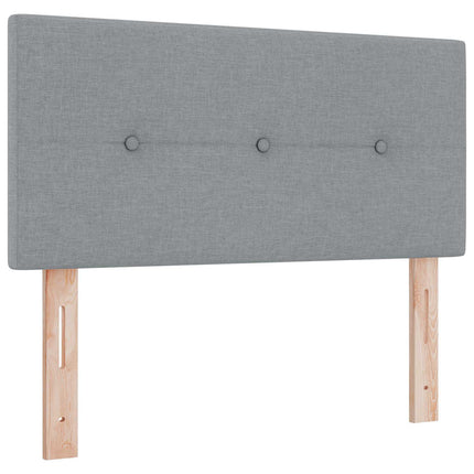 Boxmadras med topmadras Lysegrå 120 x 190 cm Stof