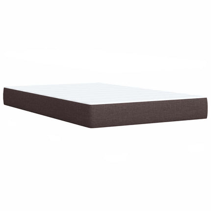 Boxmadras med topmadras Mørk Brun 120 x 190 cm Stof