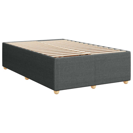 Boxmadras med topmadras Mørkegrå 120 x 190 cm Stof