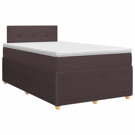 Boxmadras med topmadras Mørk Brun 120 x 200 cm Stof