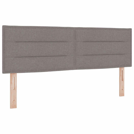 Boxmadras med topmadras Gråbrun 140 x 190 cm Stof