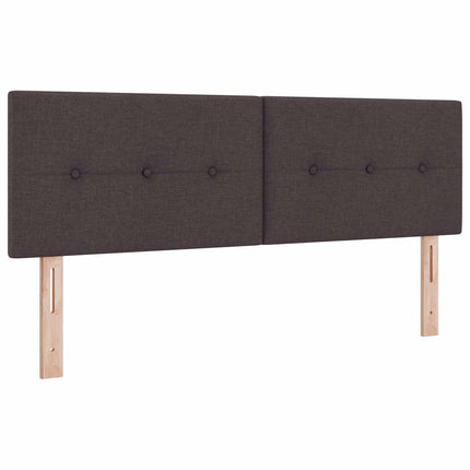 Boxmadras med topmadras Mørk Brun 140 x 190 cm Stof