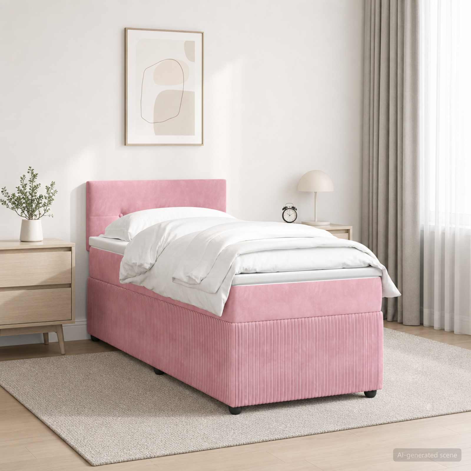 Boxmadras med topmadras Lyserd 80 x 200 cm Fljl