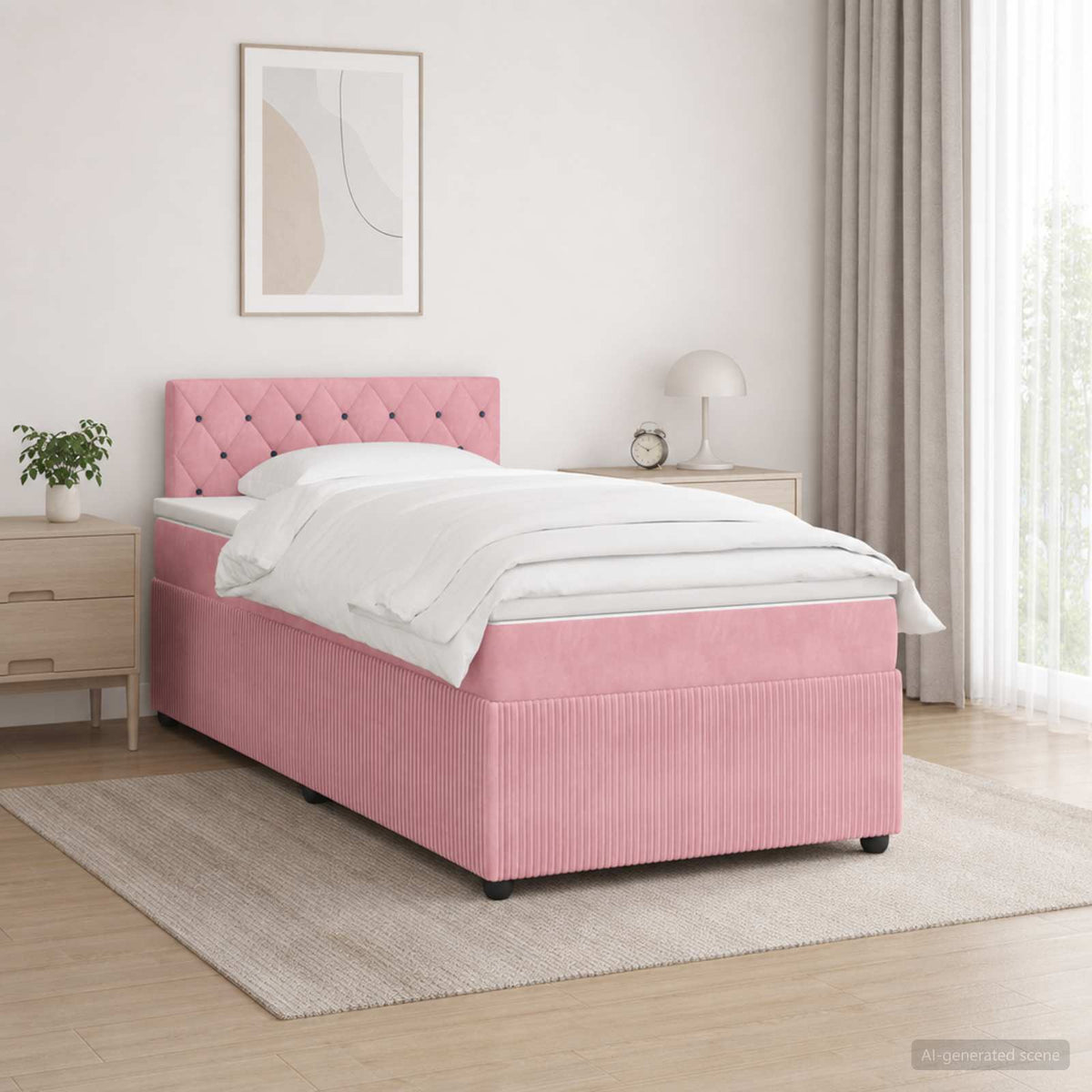Boxmadras med topmadras Lyserd 120 x 190 cm Fljl