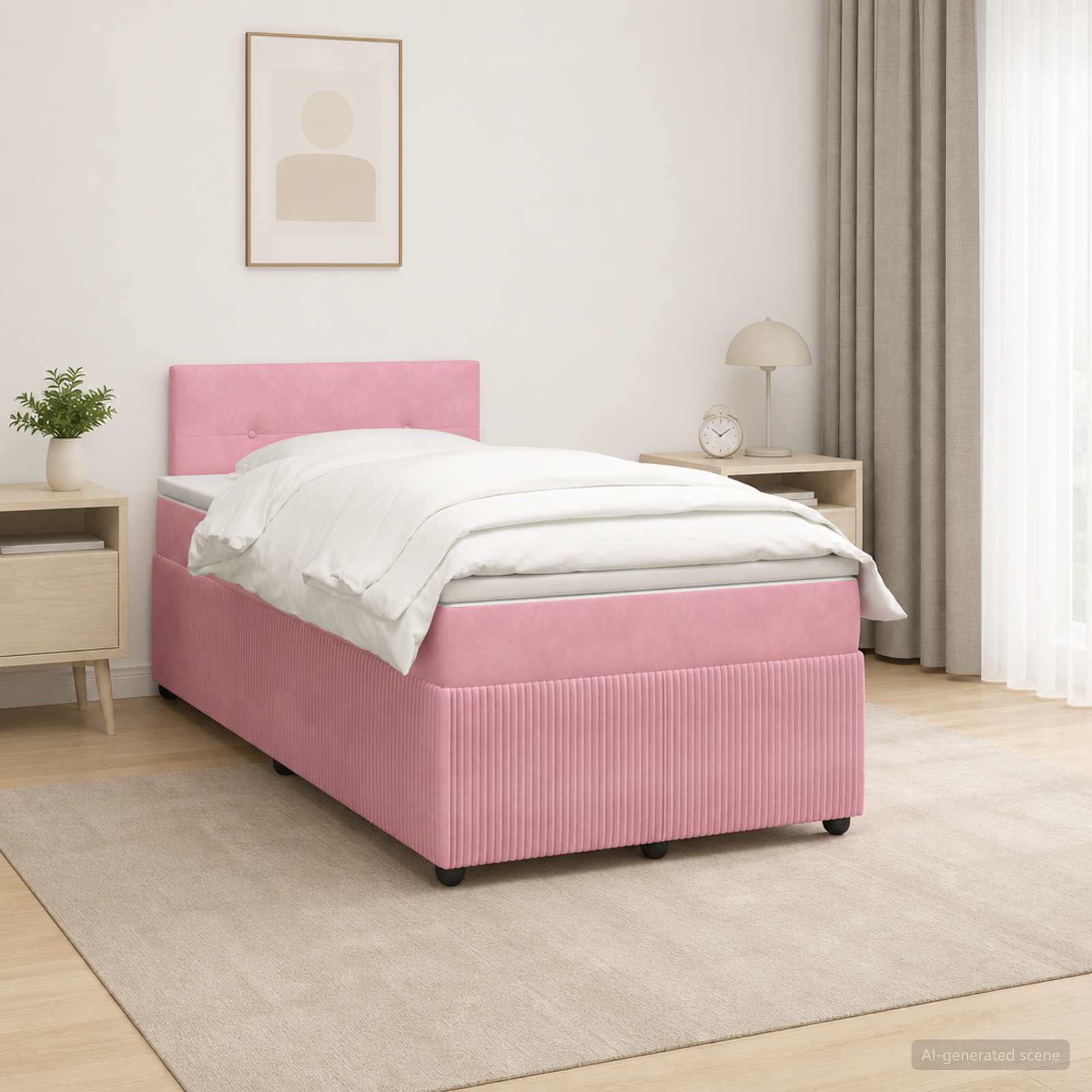 Boxmadras med topmadras Lyserd 120 x 200 cm Fljl