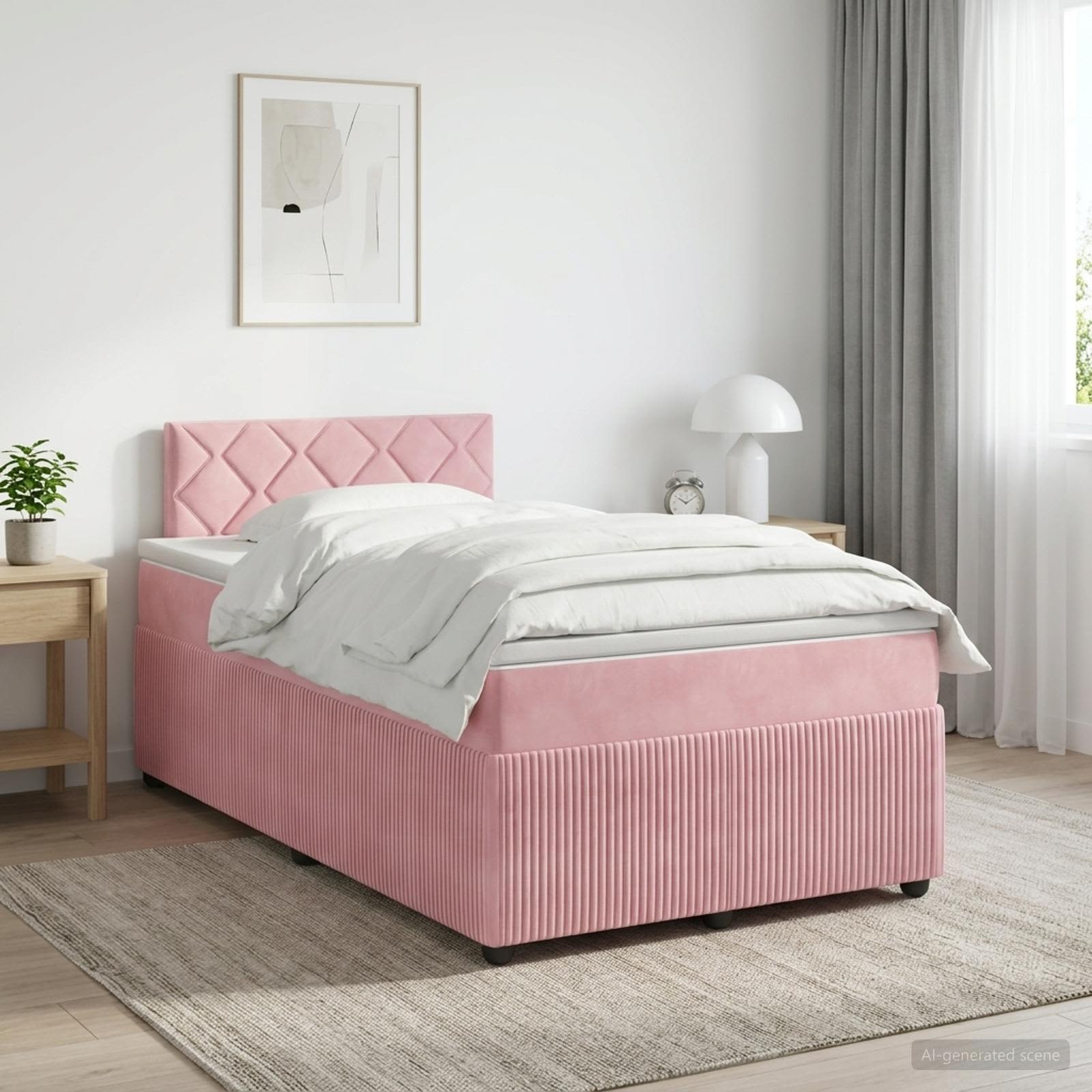 Boxmadras med topmadras Lyserd 120 x 200 cm Fljl