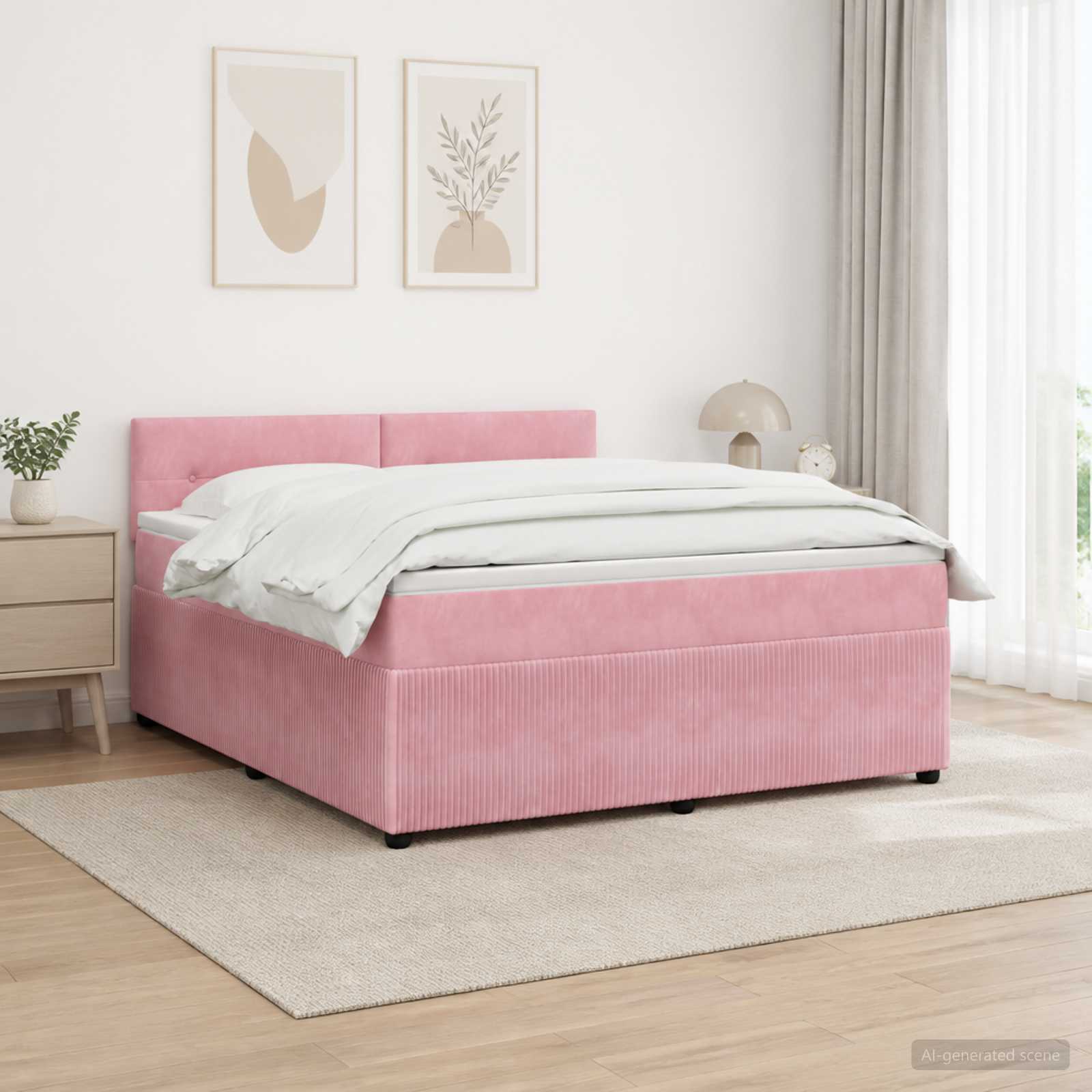 Boxmadras med topmadras Lyserd 180 x 200 cm Fljl