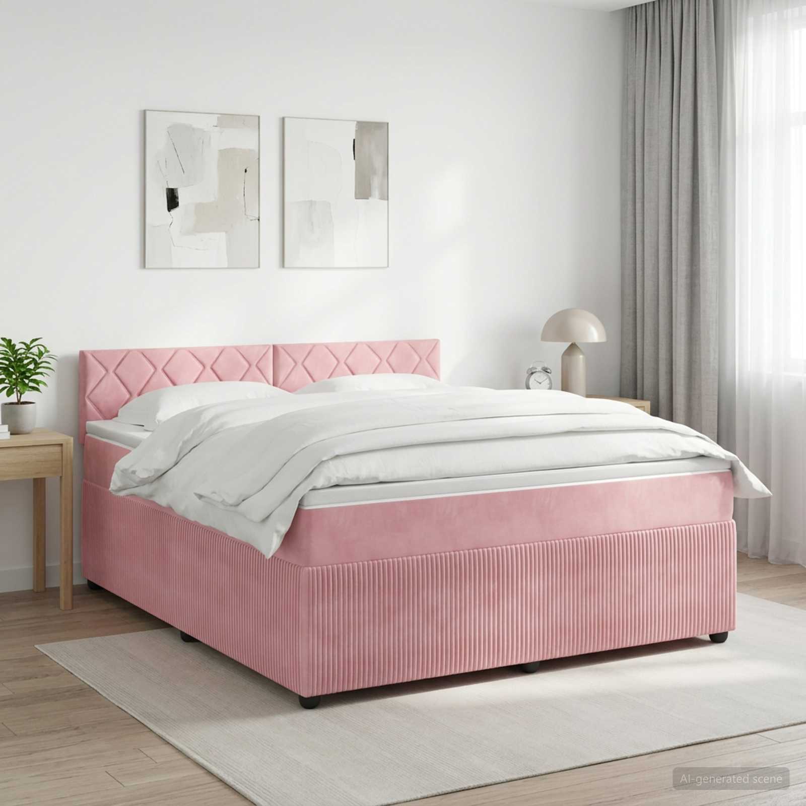 Boxmadras med topmadras Lyserd 180 x 200 cm Fljl