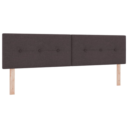 Box Spring Seng med Madras og LED Mørk Brun 180 x 200 cm Stof