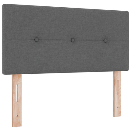 Boxmadras med topmadras Mørkegrå 120 x 190 cm Stof