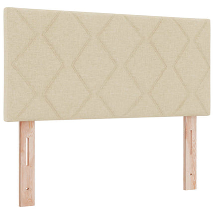 Boxmadras med topmadras Cremefarvet 120 x 200 cm Stof