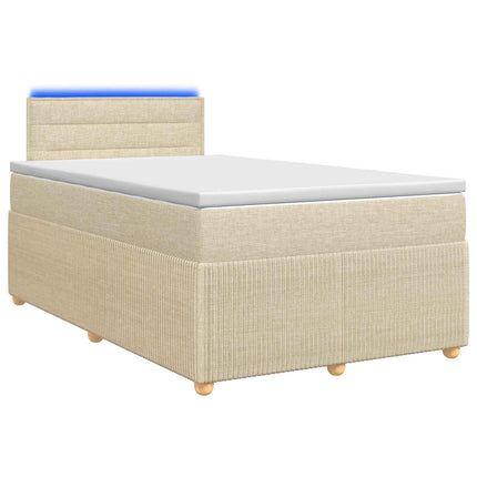 Boxmadras med topmadras Cremefarvet 120 x 190 cm Stof