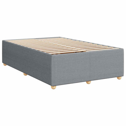 Boxmadras med topmadras Lysegrå 120 x 190 cm Stof