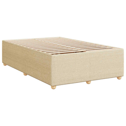 Boxmadras med topmadras Cremefarvet 120 x 190 cm Stof