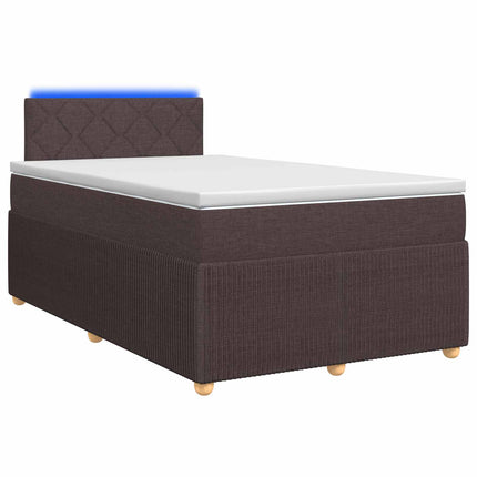 Boxmadras med topmadras Mørk Brun 120 x 190 cm Stof
