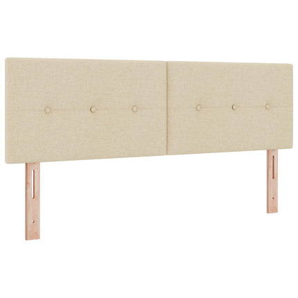 Boxmadras med topmadras Cremefarvet 160 x 200 cm Stof