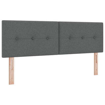 Boxmadras med topmadras Mørkegrå 180 x 200 cm Stof