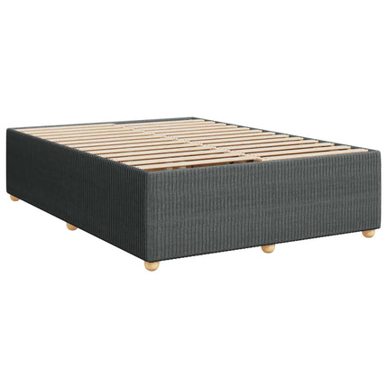 Boxmadras med topmadras Mørkegrå 180 x 200 cm Stof