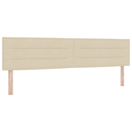 Boxmadras med topmadras Cremefarvet 200 x 200 cm Stof