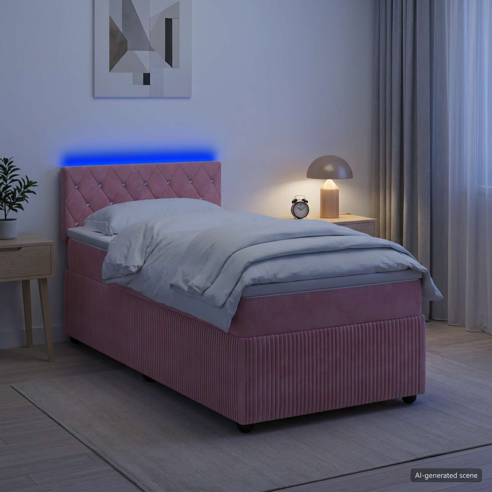 Boxmadras med topmadras Lyserd 100 x 200 cm Fljl