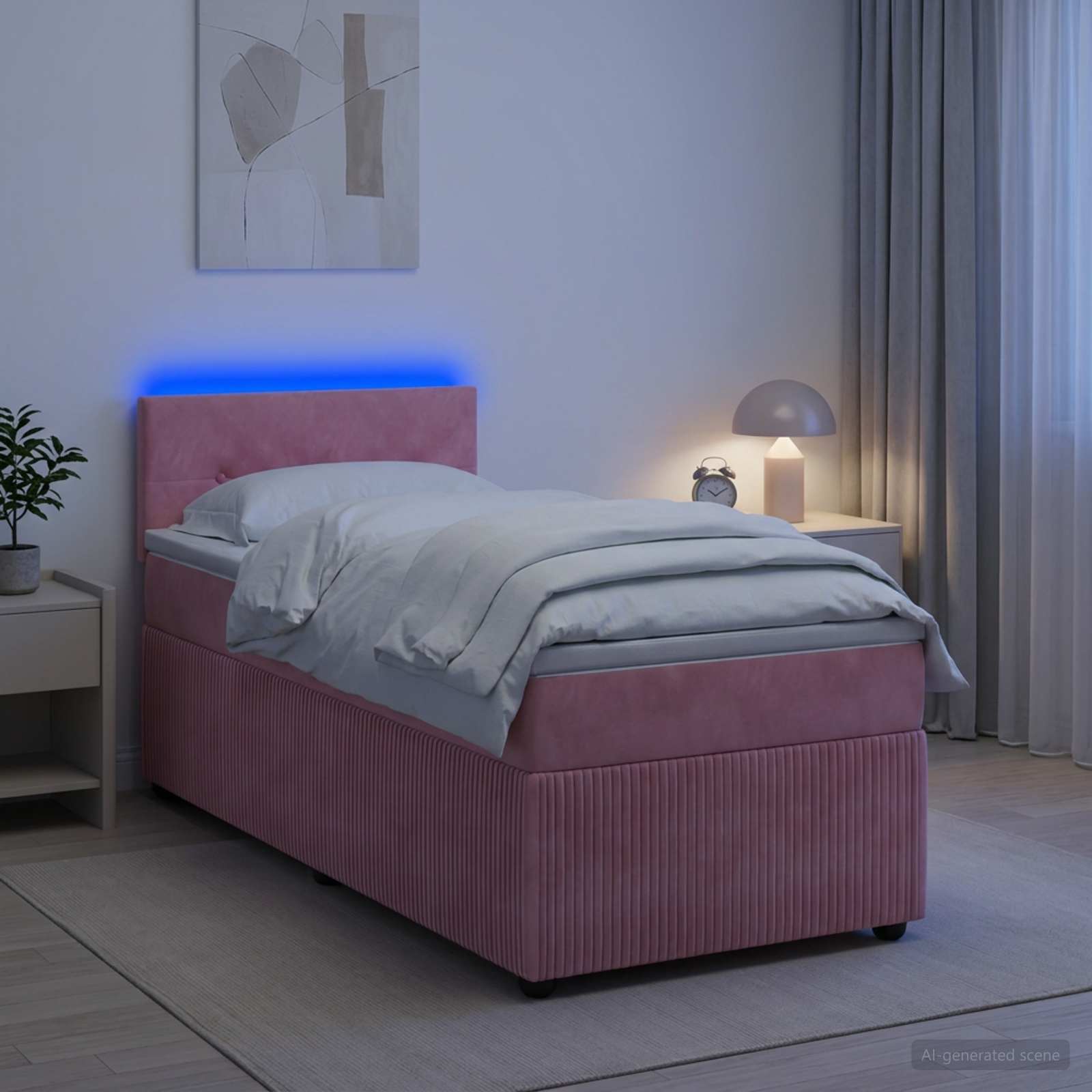 Boxmadras med topmadras Lyserd 100 x 200 cm Fljl