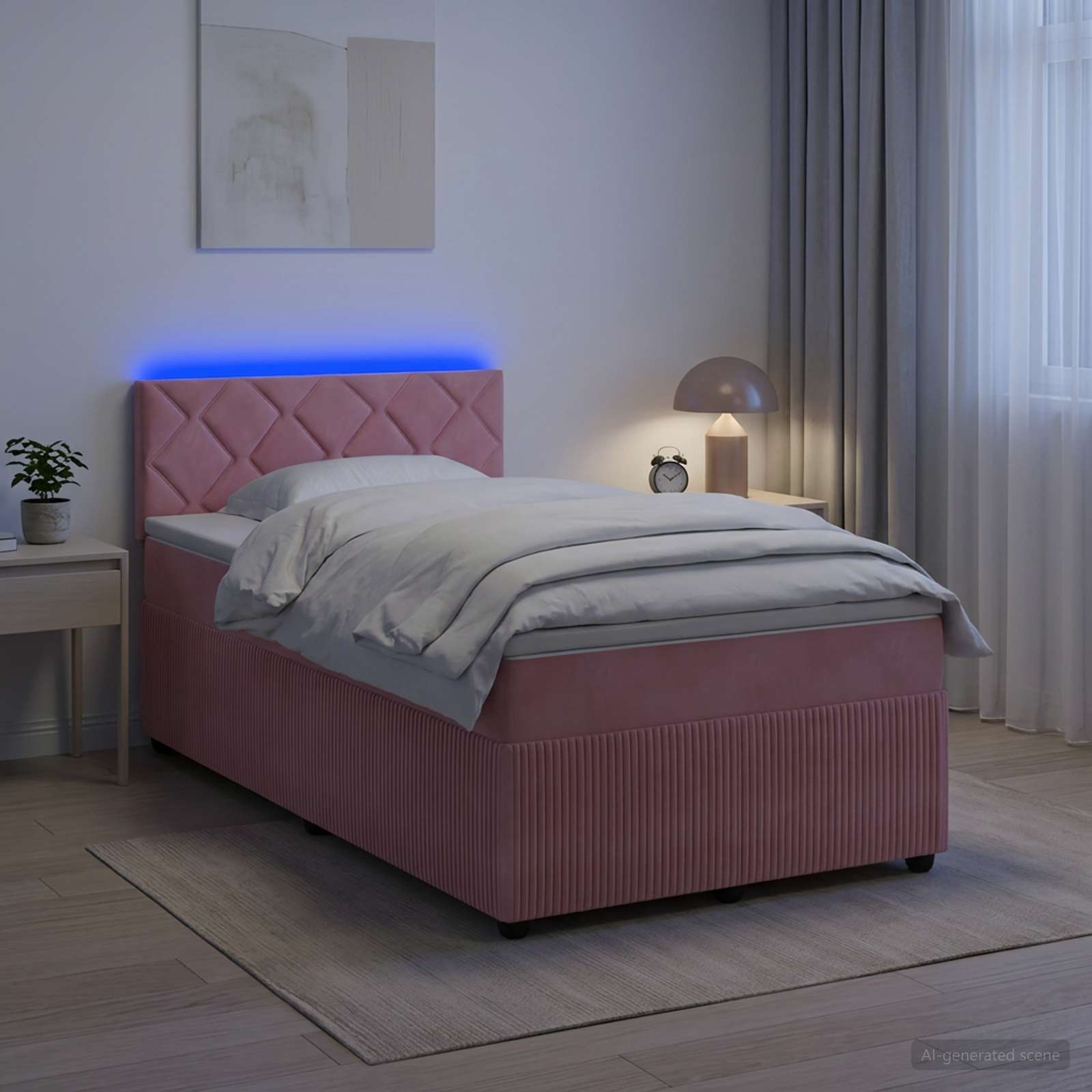 Boxmadras med topmadras Lyserd 120 x 200 cm Fljl