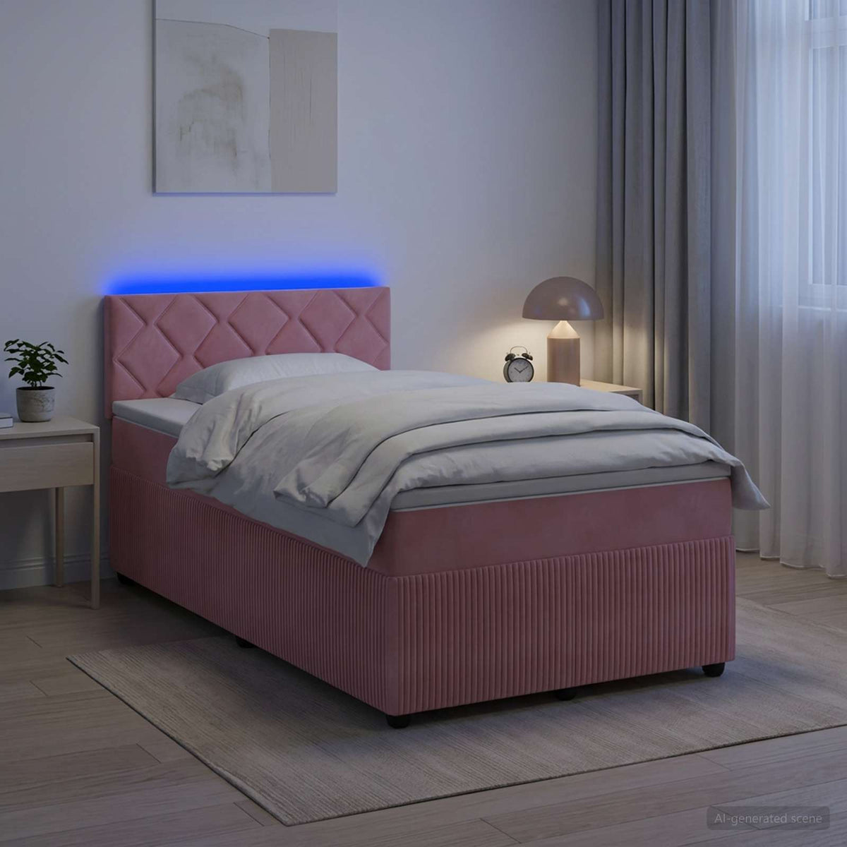 Boxmadras med topmadras Lyserd 120 x 190 cm Fljl