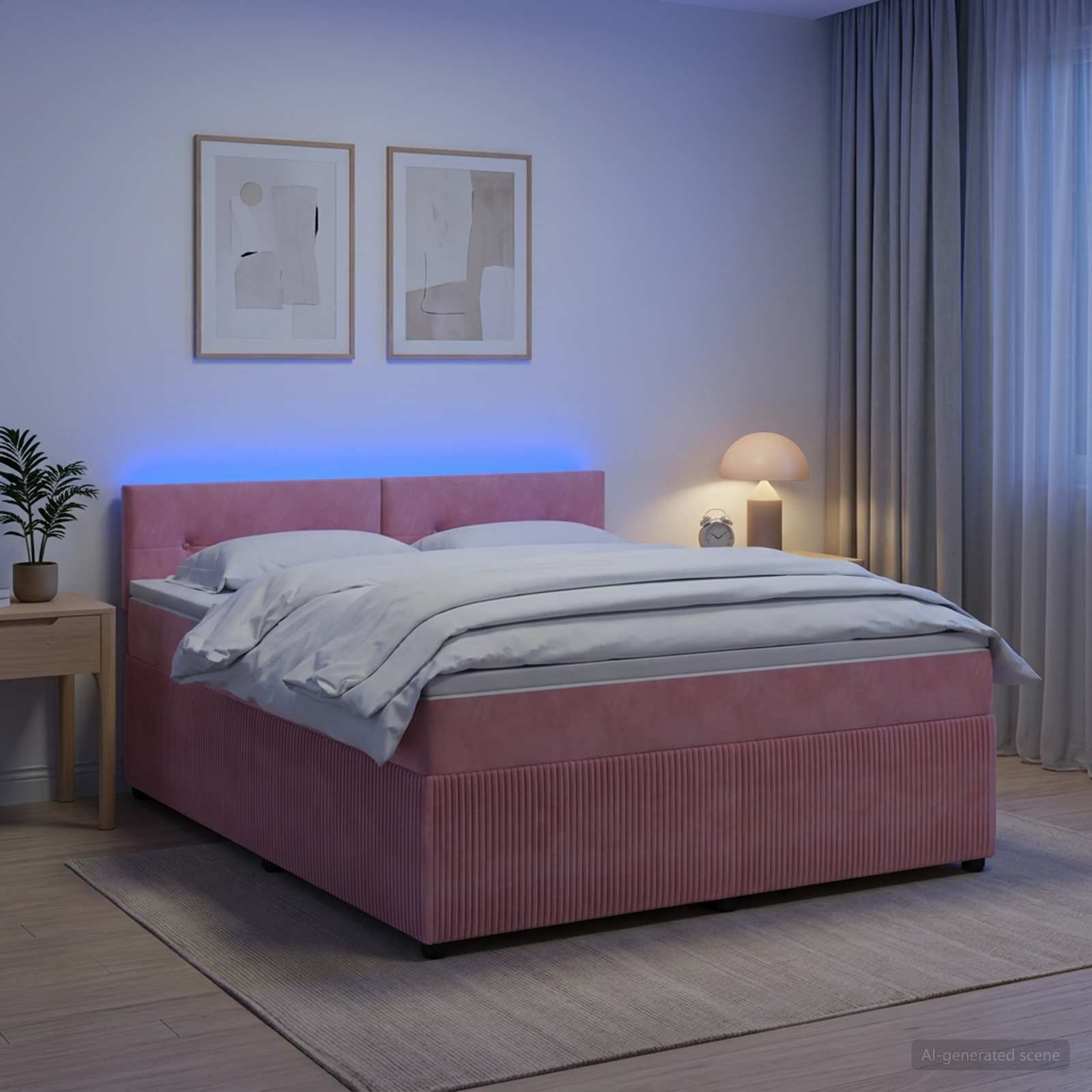 Boxmadras med topmadras Lyserd 140 x 200 cm Fljl