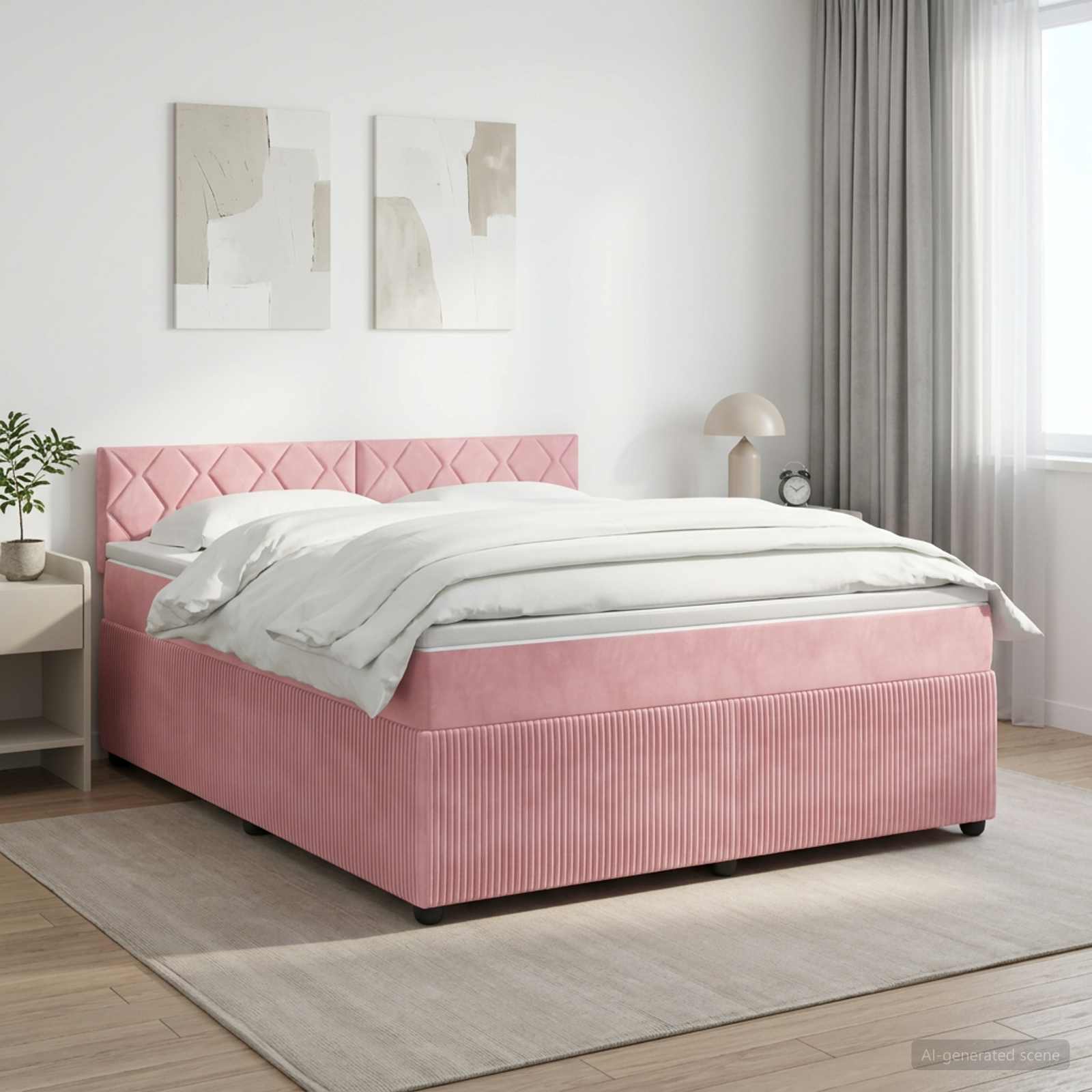 Boxmadras med topmadras Lyserd 180 x 200 cm Fljl