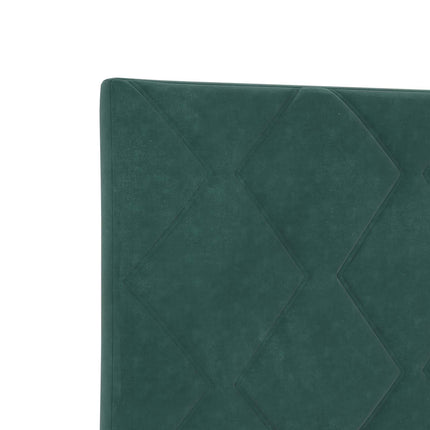 Boxmadras med topmadras Mørkegrøn 200 x 200 cm Fløjl