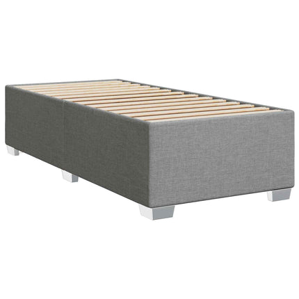 Boxmadras med topmadras Lysegrå 80 x 200 cm Stof